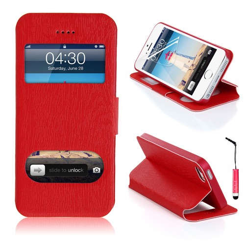New Flip Wallet Leather Case Cover For Apple iPhone 5 5S Free Screen Protector - Picture 15 of 25
