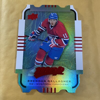 2015-16 Upper Deck MVP Die Cut  #14 Brendan Gallagher Teal Level 3 Canadians