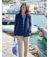 Woolovers Womens Coat Navy Short Boiled Wool Size Xs