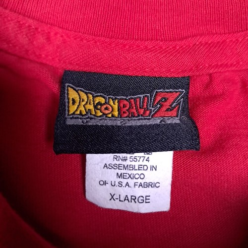 Rare Vintage Y2K Dragon Ball Z Goku Bardock T-shirt Youth XL Red - Picture 5 of 8
