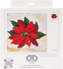 Diamond Dotz Diamond Art Kit 8"X8"-Poinsettia, 3 Pack