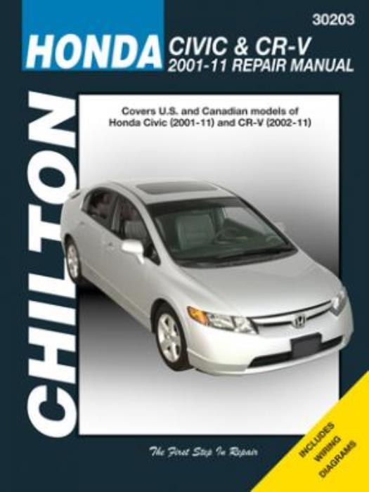 Manual Honda Civic CR-V CRV 2001-2011 New Chilton Workshop Service Repair