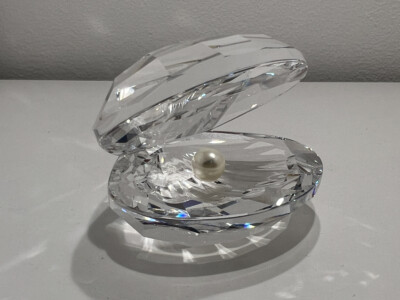 Swarovski Figurine Crystal 014389 Large Seashell With Pearl 2 5 