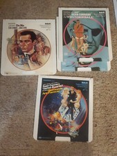 Lot Of 3 Sean Connery As James Bond 007 CED Videodiscs Movies