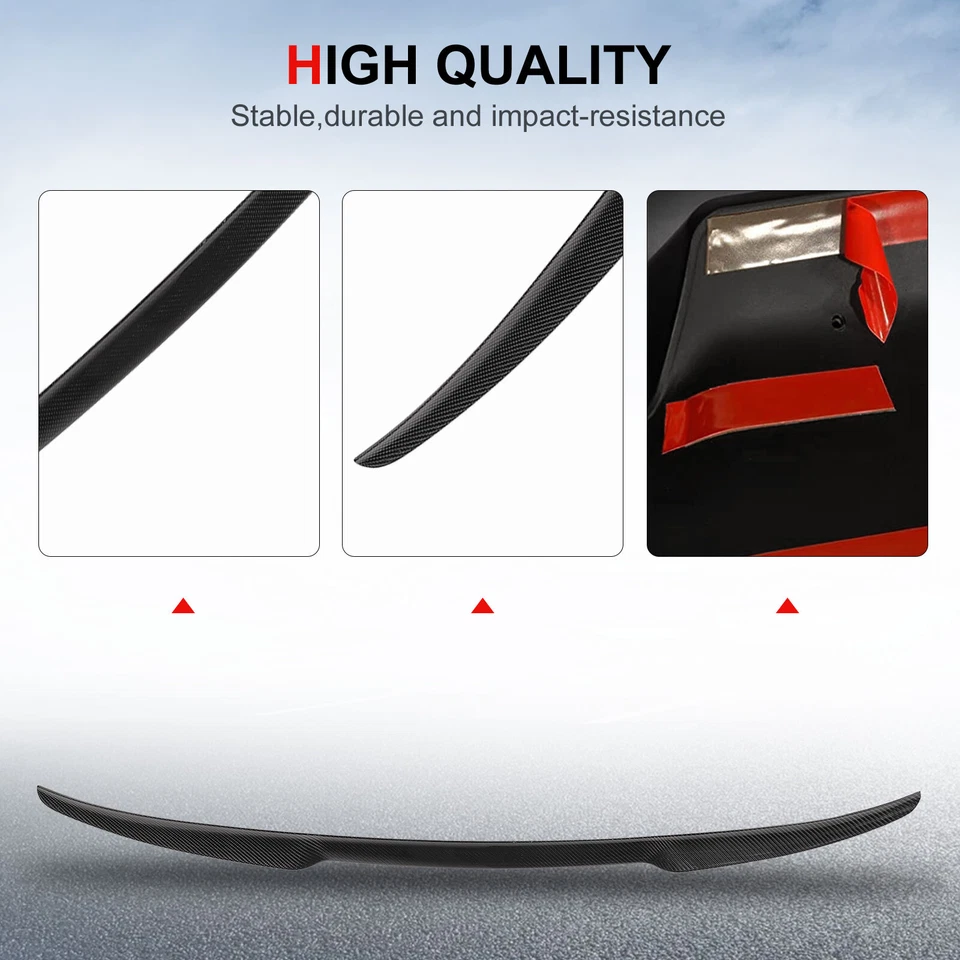 Trunk Spoiler For 2019 2020 2021 2022 up BMW X4 G02 Highkick Style Carbon Fiber - Image 3 of 4