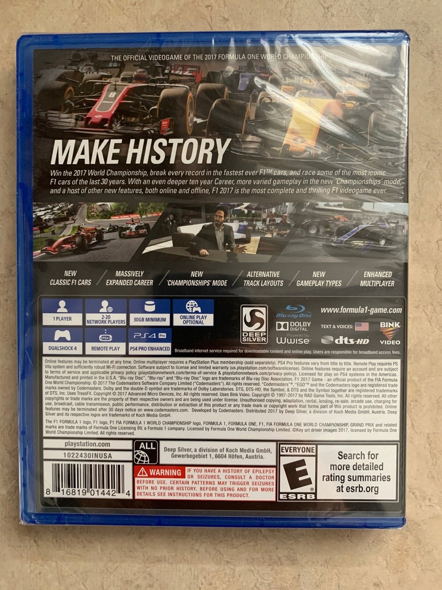 F1 2017: Special Edition (Sony PlayStation 4, 2017) for sale