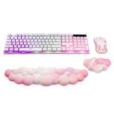 Cloud Wrist Rest for Keyboard & Mouse Set of 2 Memory Foam Cute Cloud Palm Re...