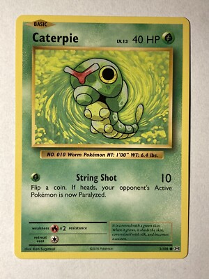 Pokemon Karte TCG Card Game XY Evolution Nr. 3/108 Caterpie englisch