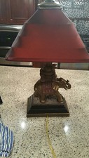 Vintage Very Detailed and Exquisitly Constructed Elephant Lamp in ResinBronze