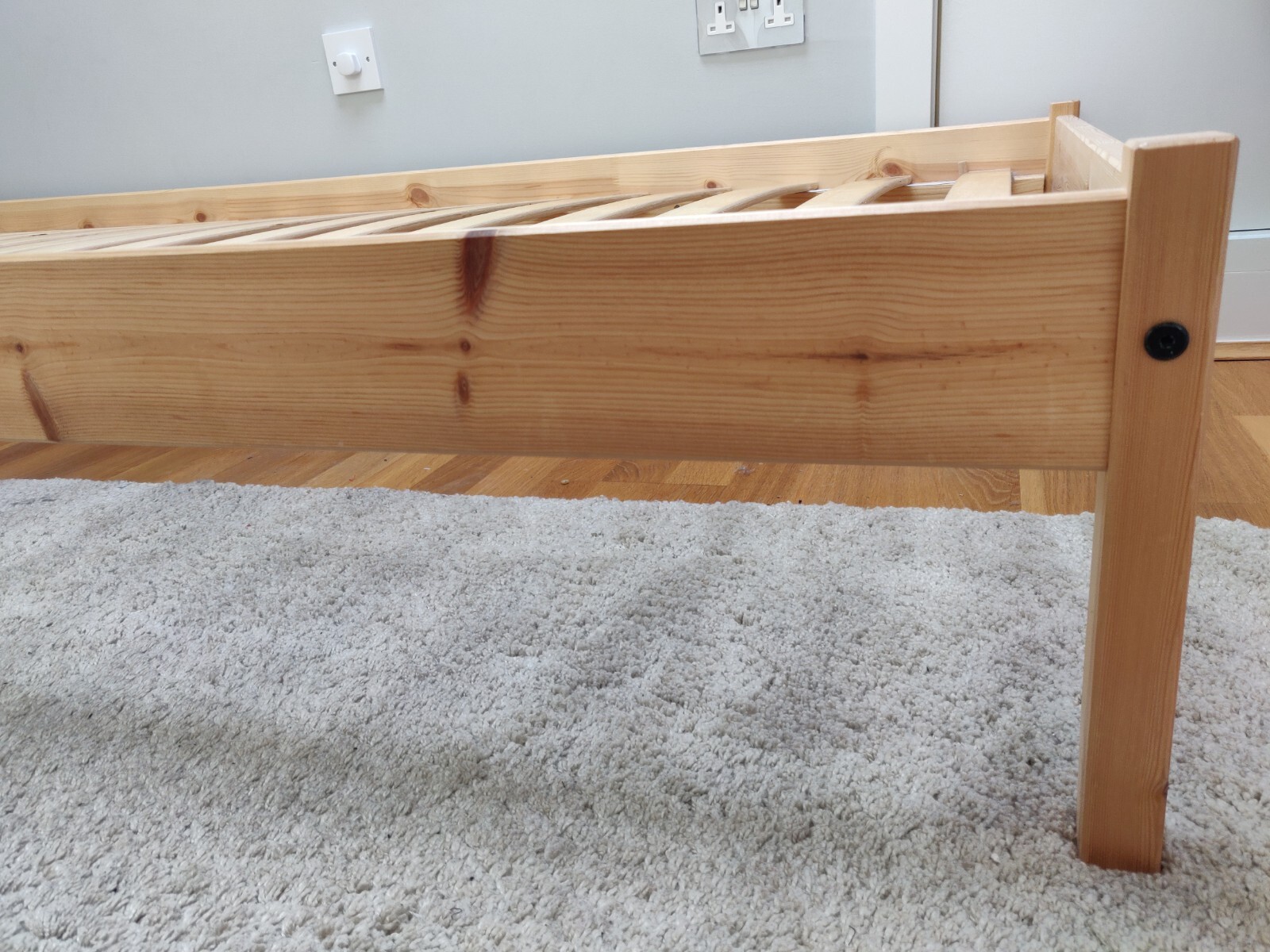 IKEA Fjellse Single Pine Wooden Bed Frame Base with Luroy Slats eBay