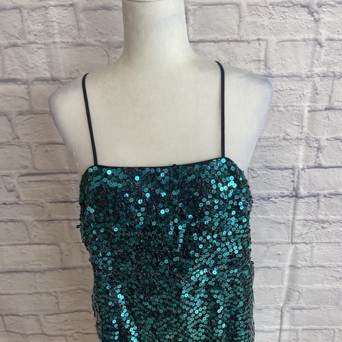 Leith Neu mit Etikett Green Lake Pailletten Slip formell Party besondere Anlässe Kleid Größe Large - Bild 2 von 9