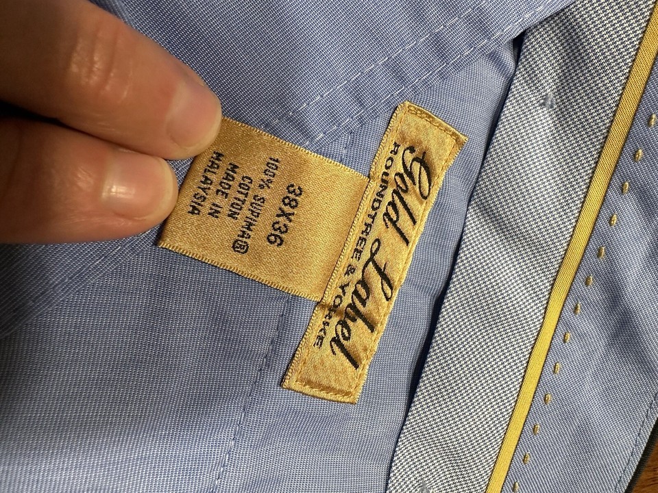 RoundTree & Yorke Gold Label mens Pima Cotton Flat Front dress pants