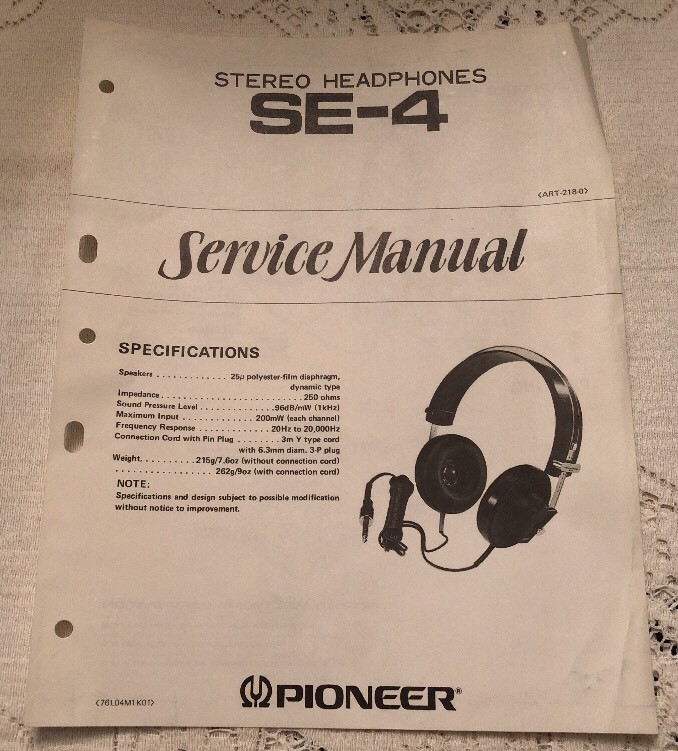 Pioneer SE-4 vintage audio equipment - eBay listing photo 4