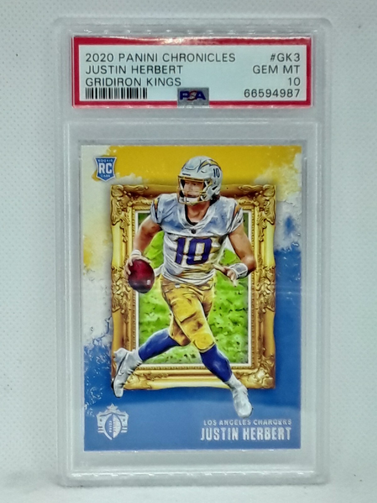 *PSA 10* Justin Herbert 2020 Chronicles Gridiron Kings #GK3 Los Angeles Chargers