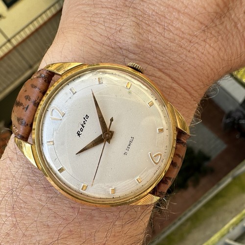 Orologio Uomo Raketa Mov 2609 Carica Manuale Cassa Antiurto Placcata 20mc - Imagen 12 de 14