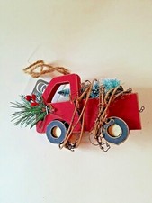 Ornament Christmas Wooden Truck Giftcraft New