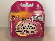 Bic Soleil Shimmer Razor Blade Refill 1 Box 4 Cartridges Blades NEW