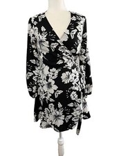 Gianni Bini dress womenXS Short Wrap Floral Long Sleeve