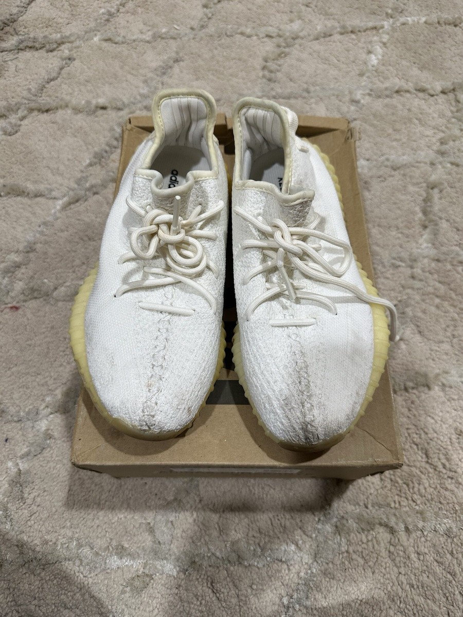 triple white yeezy size 7