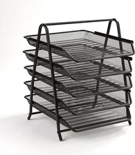 Mind Reader 5-Tier Paper Tray, Desktop Organizer File Storage, Workspace, Office
