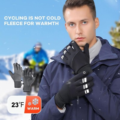 New Winter Gloves for Men Women Touchscreen Warm Outdoor Cycling Driving Motorcycle Cold Gloves Windproof Non-Slip Womens Gloves Motorcycle Cycle Gloves Male Outdoor * Velvet Warm Running Ski Glove