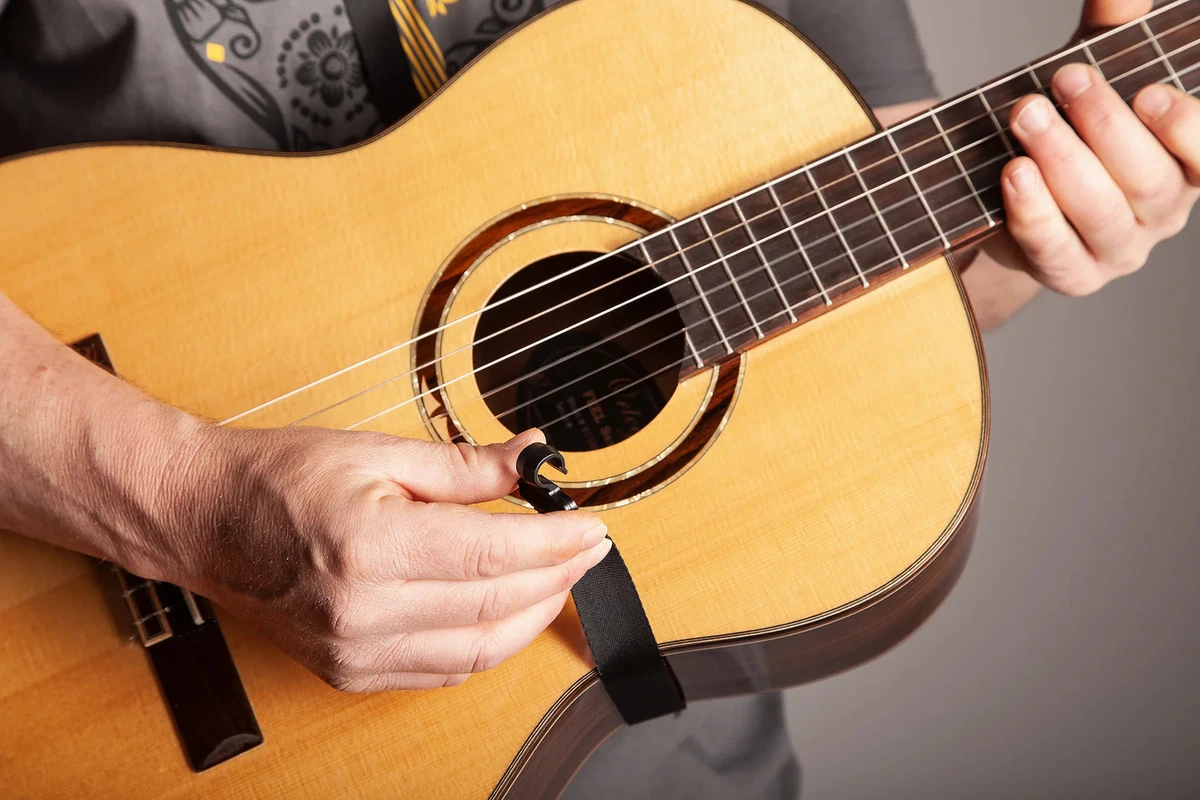 Sangle de guitare classique en nylon tissé style élingue avec crochet trou  de so