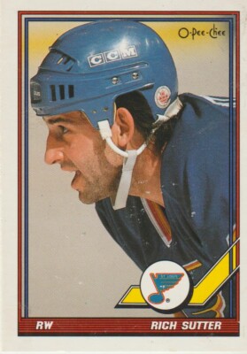O-Pee-Chee 1991 NHL Karte St. Louis Blues #143 Rich Sutter