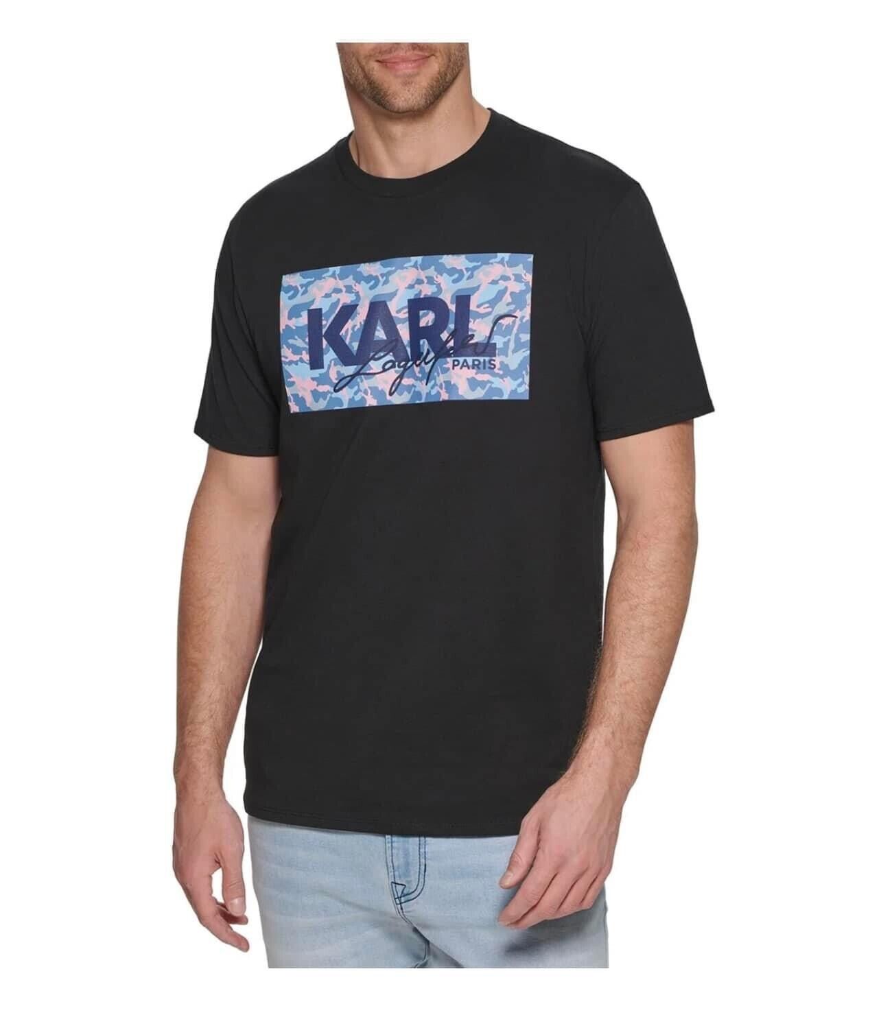 KARL LAGERFELD PARIS Men's Tshirt Tee Black Size L Large