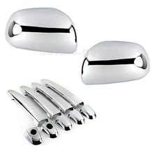 Chrome Side Mirror + Door Handle Covers Trims For 2008-2013 Toyota Highlander