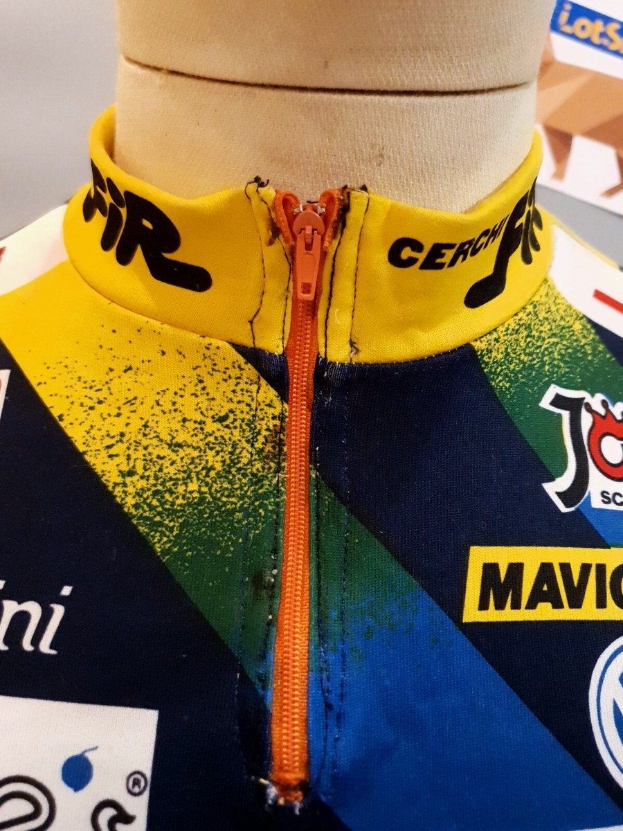 Maillot Cycliste Vintage Nalini – Jaune – Jolly Componibili Club 88 – Taille M – Italie