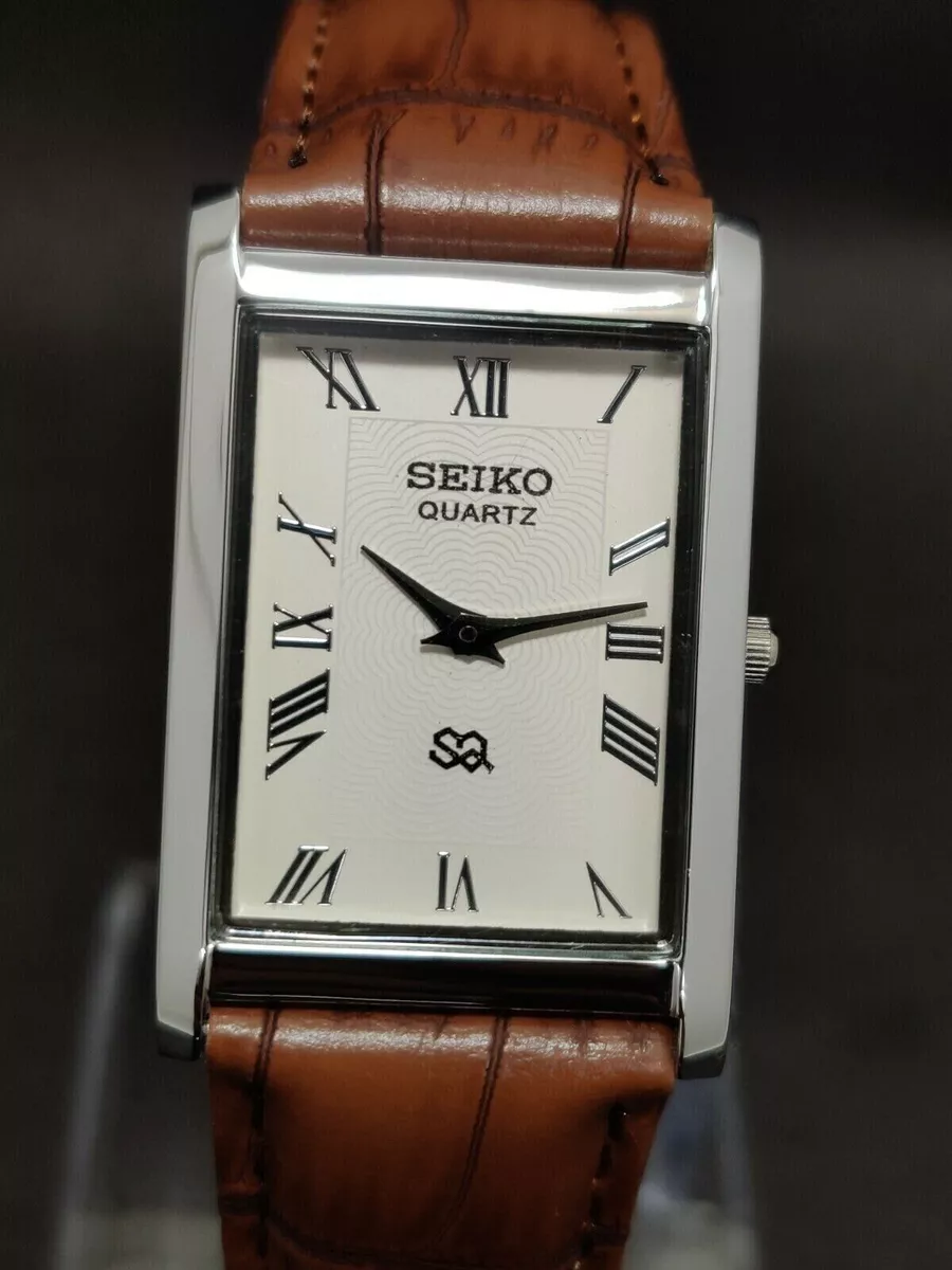 Seiko men's top rectangular watches