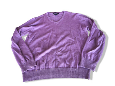 Vintage Dunnes stores purple V-neck long sleeve sweatshirt in S| L24 W18| 4371