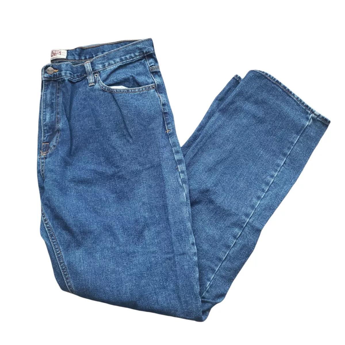 Big Mac Men\'s Workwear Blue Denim 5 Pocket Jeans Size 40 x 34 | eBay