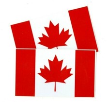 Canadian Flag Decals  quantity 2  size 2.38"h x 4"w  Canada Stickers