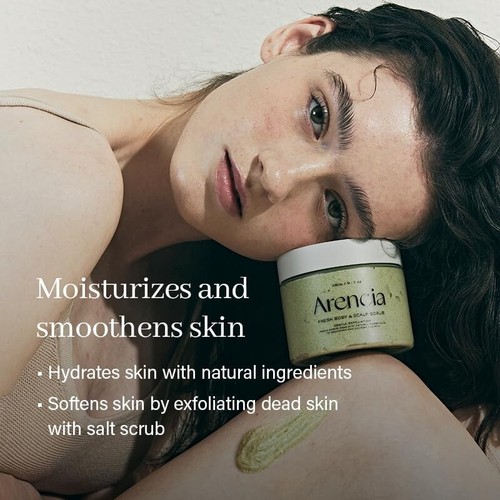 Arencia Fresh Cloud Sea Salt Body & Scalp Scrub (Mint) 9.17 oz. - 第 3/6 張圖片