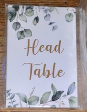 26 Pc. Wedding Table Signs Double-Sided 1-25  Head Table 4"x 6" Cardstock NEW