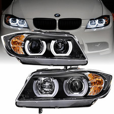 3D LED Angel Eyes Scheinwerfer f�r BMW E90/E91 2005-2008- in schwarz