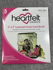 Heartfelt Creations 5x7 Layered Ovals Card-Kraft 5 Pcs HCLC1-455-3 Cardmaking