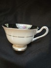 Rare Royal Albert Cup Saucer Black With White Cameos & Flowers 1930s — photo 8