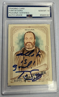 2018 Topps Allen & Ginter Tom Segura Autograph PSA DNA GEM MT 10 COA