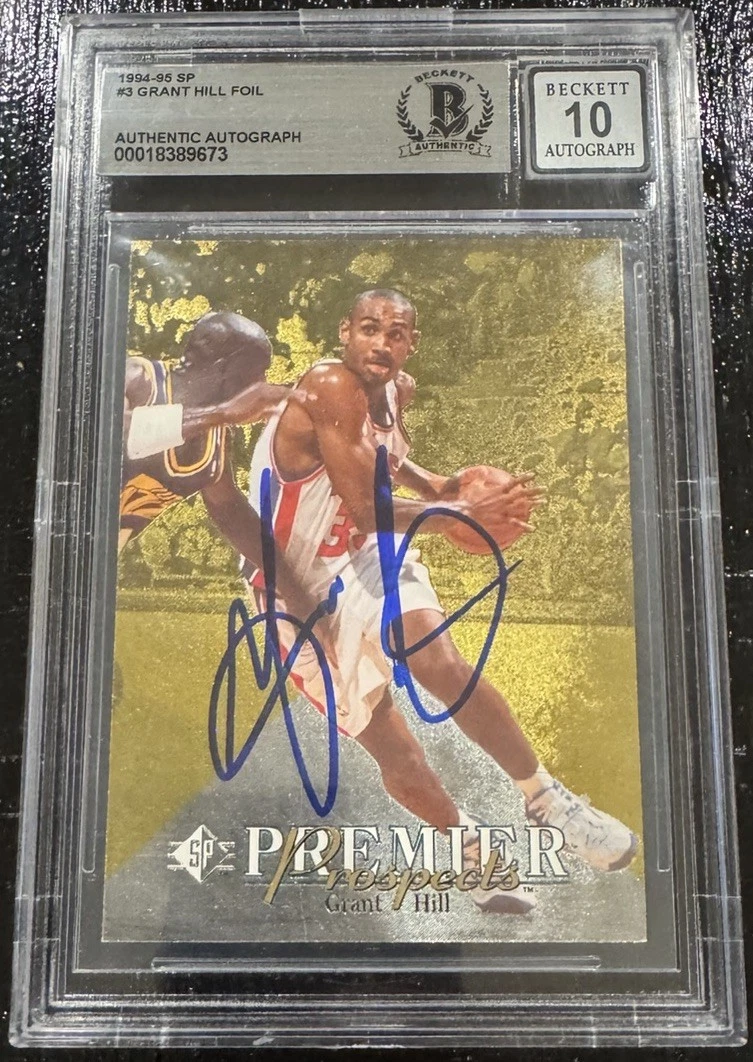 Upper Deck Grant Hill Basketball Autographed Sports Trading Cards