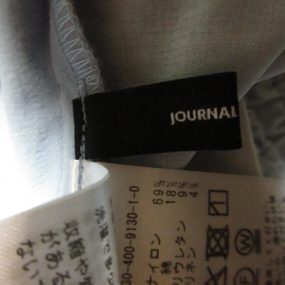 JOURNAL STANDARD Linen Nylon Stretch Tapered Pants, Size 38, Sax Blue Women USED - Image 4 of 4