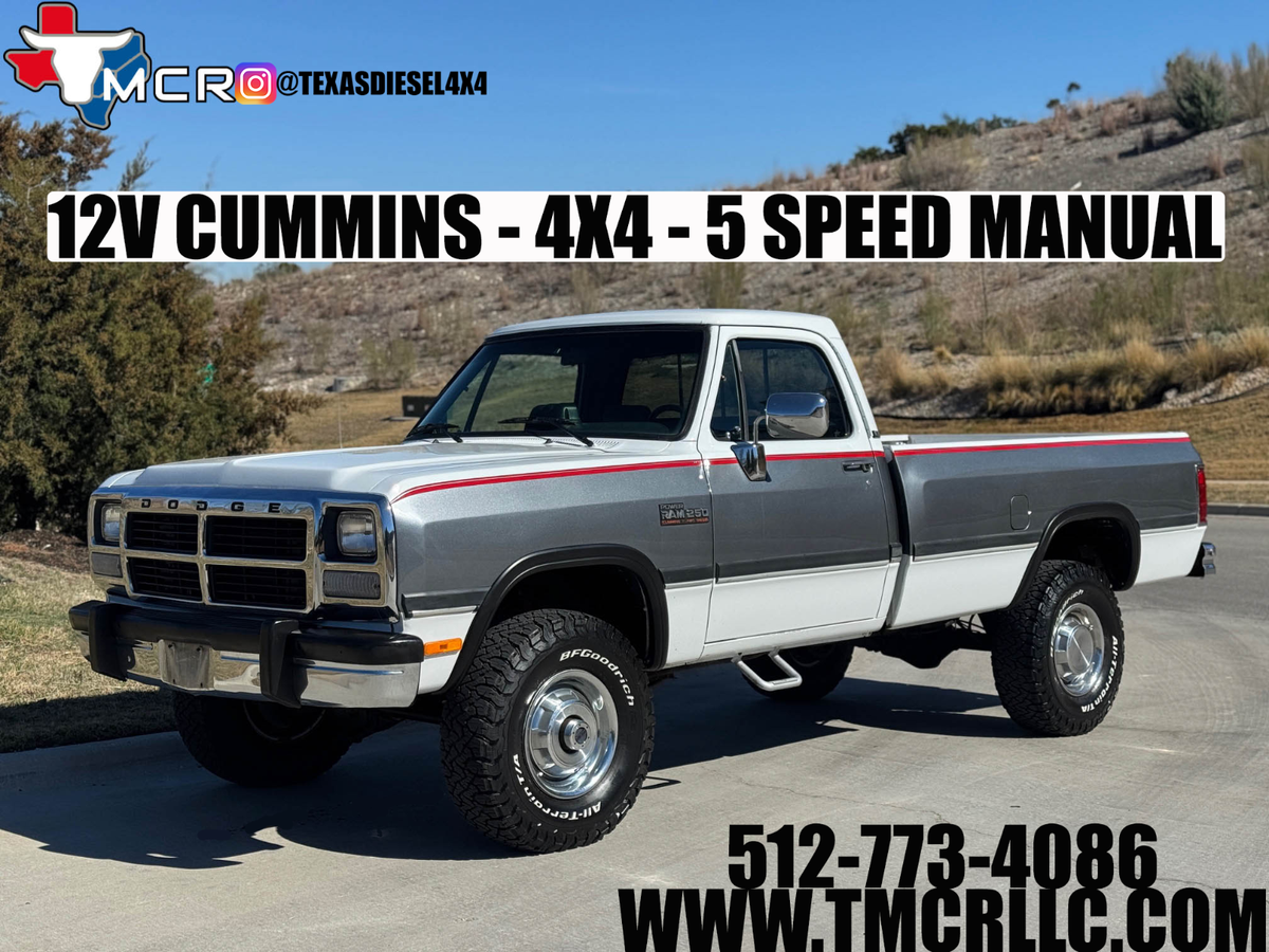 1993 Dodge W250 4x4 - 12V Cummins - 5 Speed - 1st Gen | eBay