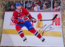 TANNER PEARSON SIGNED 8x10 MATTE PHOTO MONTREAL CANADIENS (A)