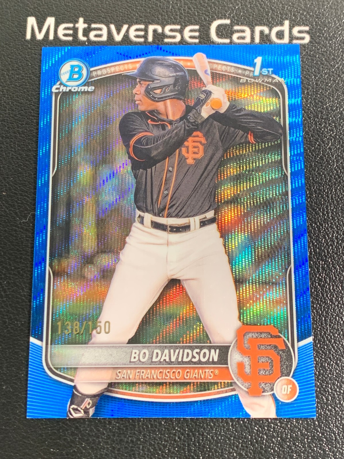 2025 Bowman Chrome Bo Davidson 1st Bowman Blue Wave Refractor /150