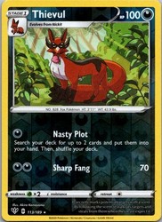 Thievul 113/189 Darkness Ablaze Reverse Holo Rare