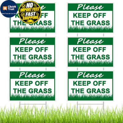 Juexica 2 Pcs 8 x 12 Inch Please Keep off Grass Sign 8 x 12 Inch, green