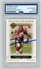FRANK GORE 49ers Signed 2005 Topps ROOKIE Card #418 PSA Auto 59497. rookie card picture