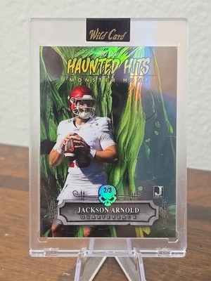 2024 JACKSON ARNOLD W.C. HAUNTED HITS GREEN PARALLEL ZOMBIE #HHZ-JA 2/3 AUBURN