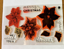 Hero Arts Poinsettia Color Layering Stamps Cutting Dies